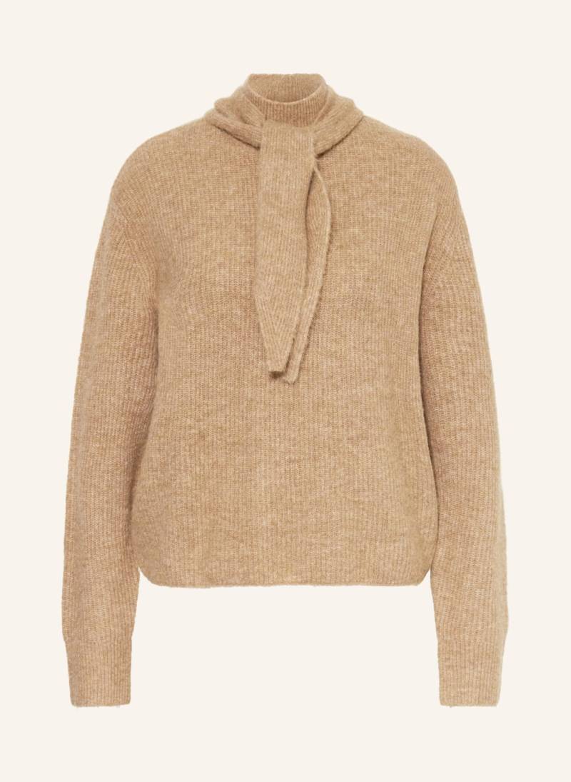 Opus Pullover Parf Mit Abnehmbarer Schluppe beige von Opus