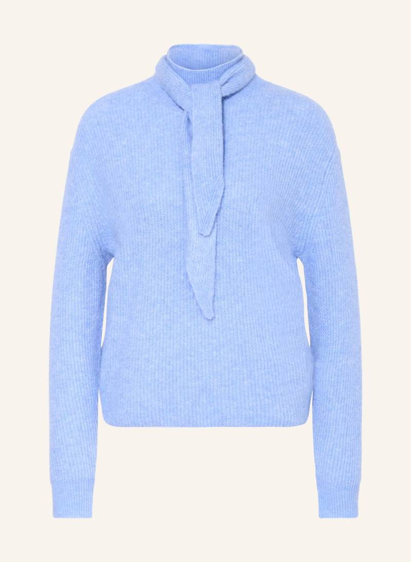 Opus Pullover Parf Mit Abnehmbarer Schluppe blau von Opus