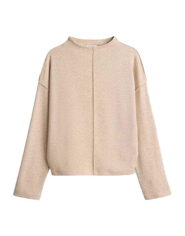 Opus - Regular Jerseyshirt mit Biesendetails - Sinzi beige - Gr. - 40 von Opus