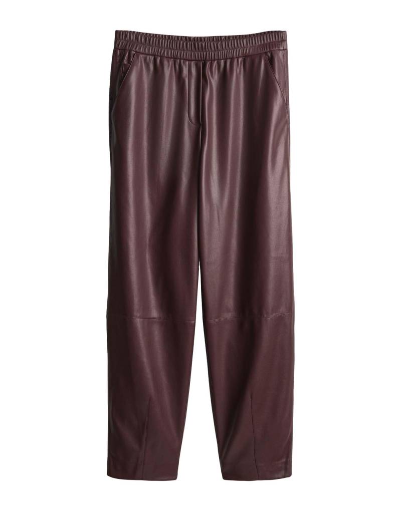 Opus - Relaxed Kunstlederhose mit Barrel Leg - Myha edgy rot - Gr. - 40 von Opus