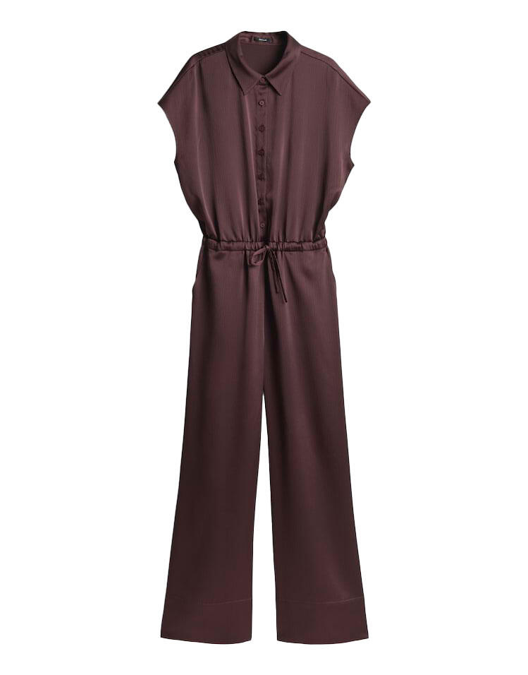Opus - Satin Jumpsuit - Mendie night rot - Gr. - 42 von Opus