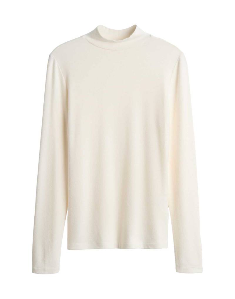 Opus - Slim Rollkragenshirt aus samtweichen Jersey - Sikline weiß - Gr. - 38 von Opus