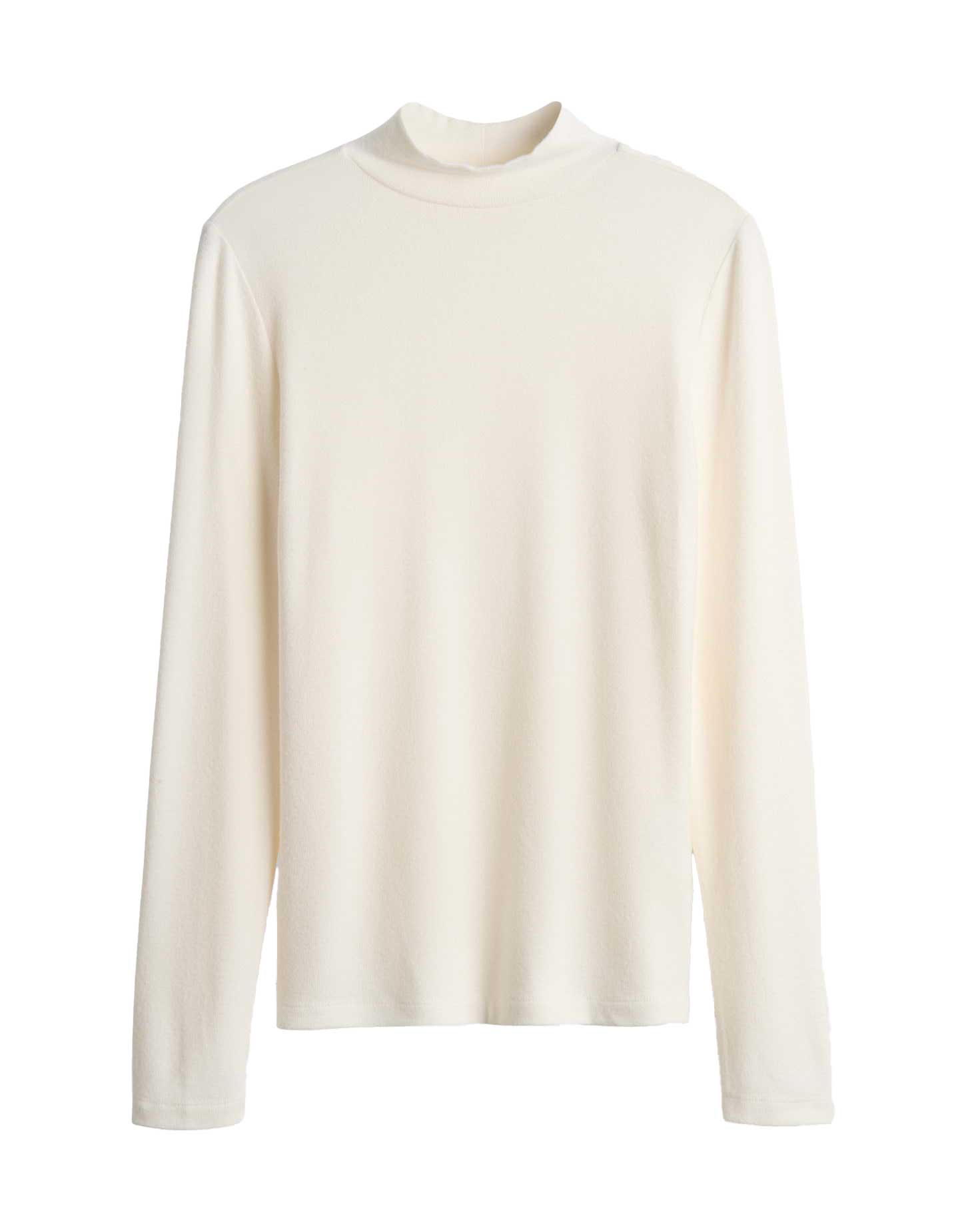 Opus - Slim Rollkragenshirt aus samtweichen Jersey - Sikline weiß - Gr. - 40 von Opus