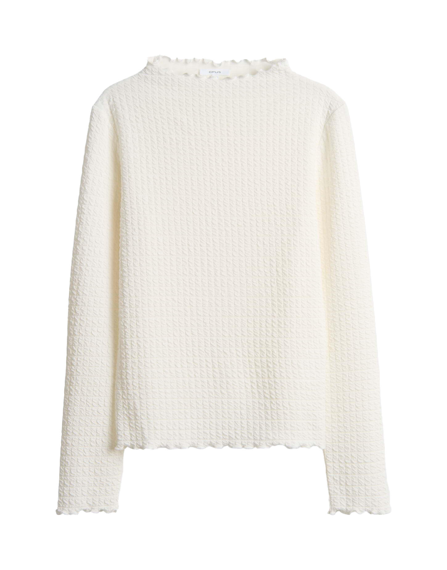 Opus - Slim strukturiertes Longsleeve - Sirken weiß - Gr. - 42 von Opus