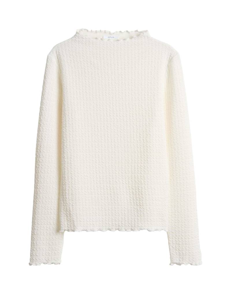 Opus - Slim strukturiertes Longsleeve - Sirken weiß - Gr. - 42 von Opus