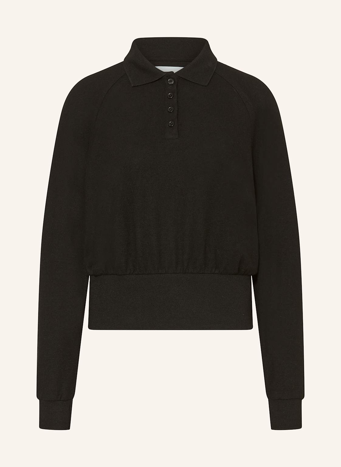 Opus Strick-Poloshirt Geigi schwarz von Opus