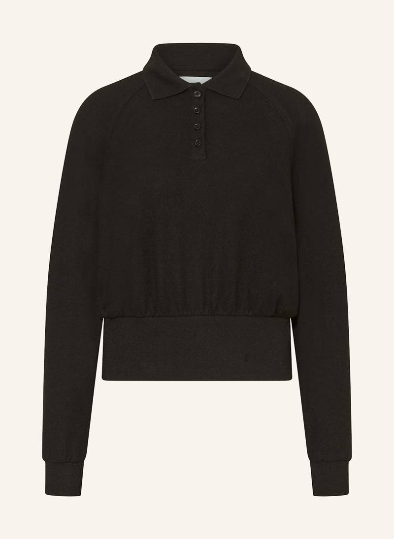 Opus Strick-Poloshirt Geigi schwarz von Opus