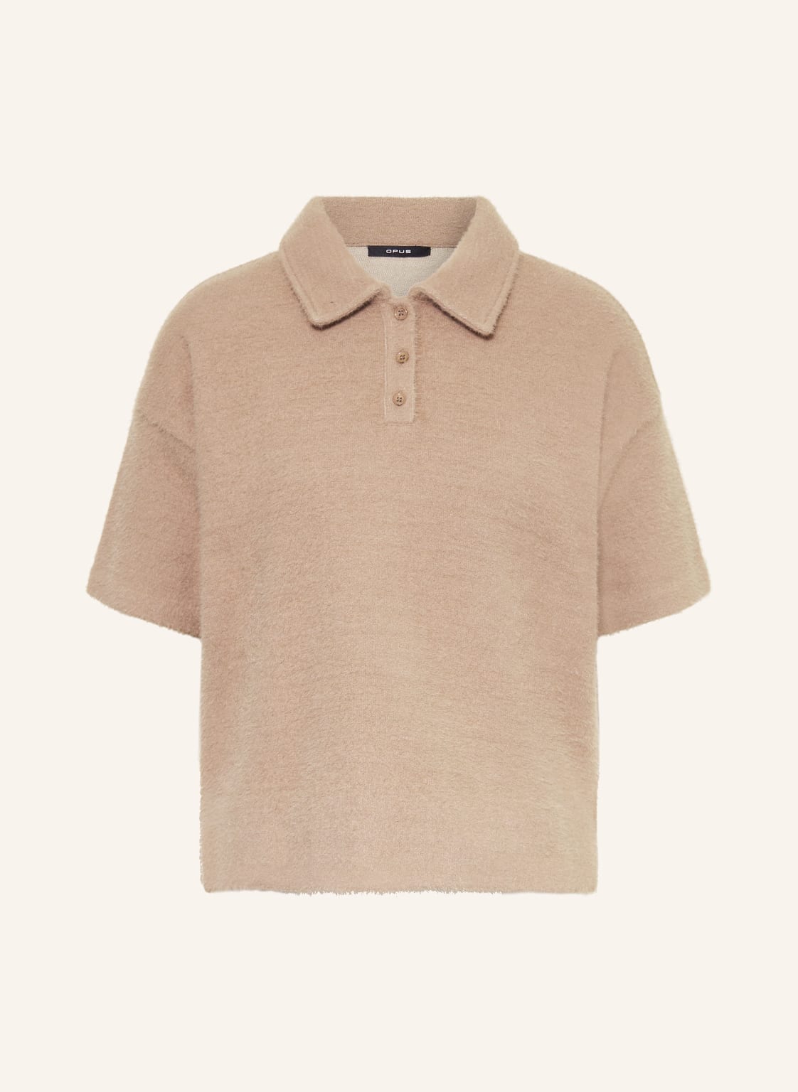 Opus Strick-Poloshirt Geludi beige von Opus