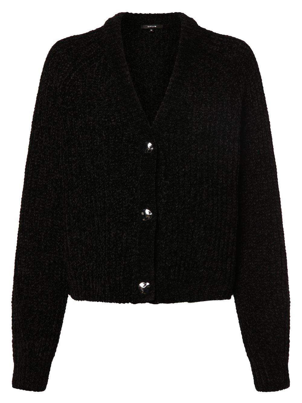 Opus Strickjacke Damen V-Ausschnitt, schwarz von Opus