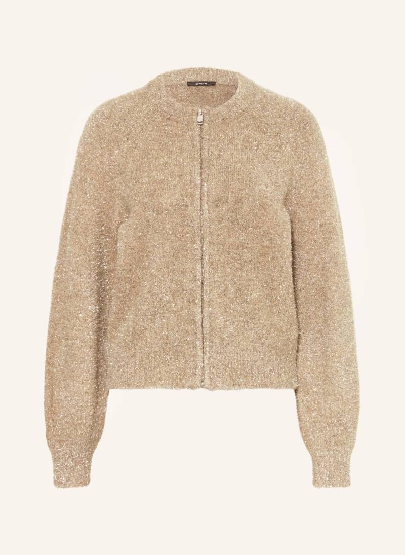 Opus Strickjacke Dosmic Mit Glitzergarn beige von Opus