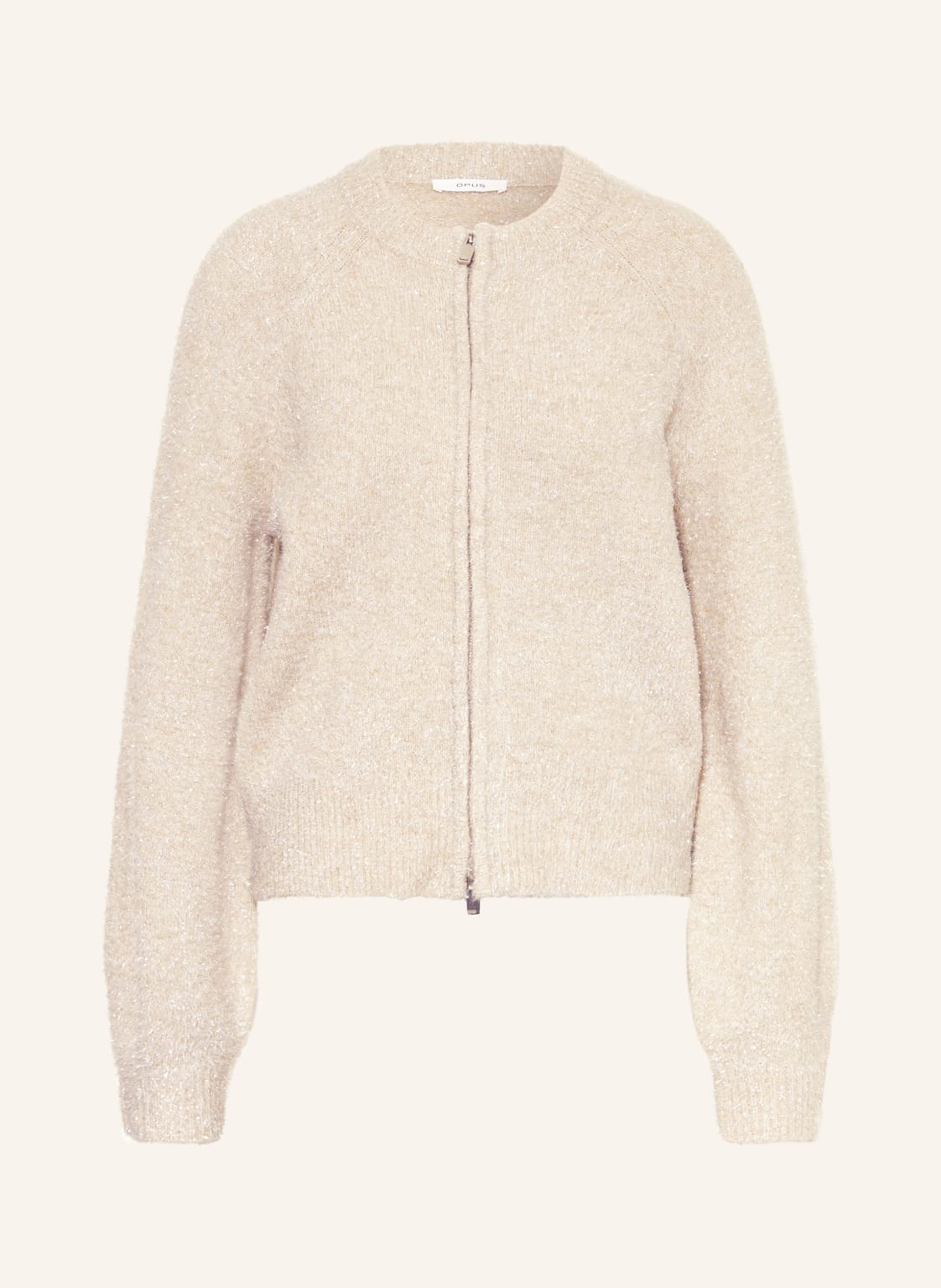 Opus Strickjacke Dosmic Mit Glitzergarn weiss von Opus