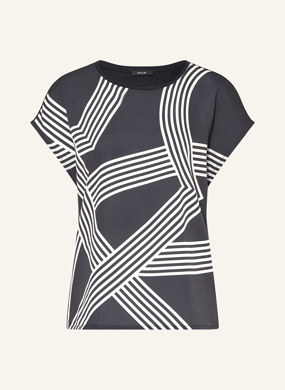 Opus T-Shirt Sabethi Im Materialmix blau von Opus