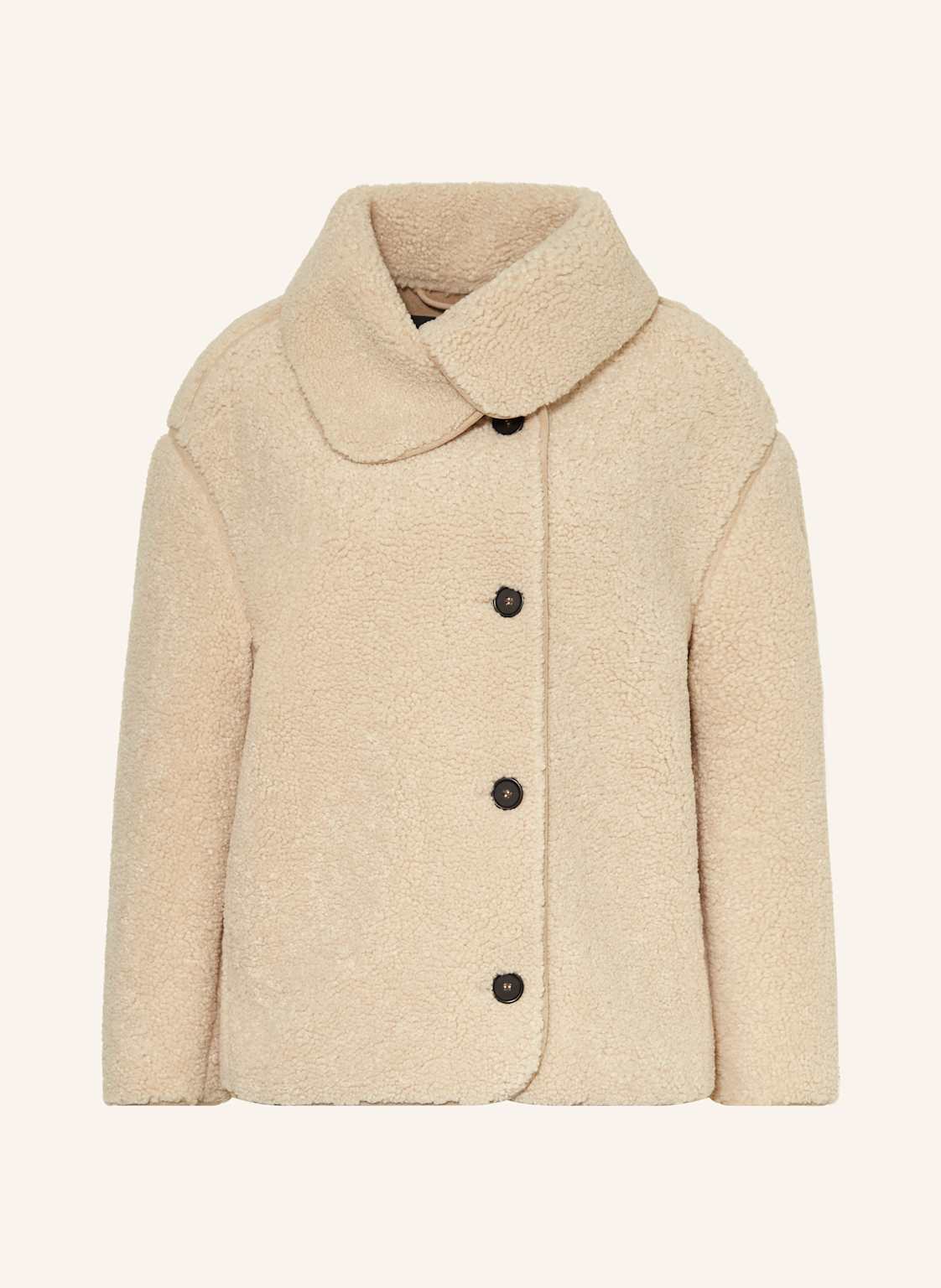 Opus Teddyfell-Jacke Hafine Mit 3/4-Arm beige von Opus
