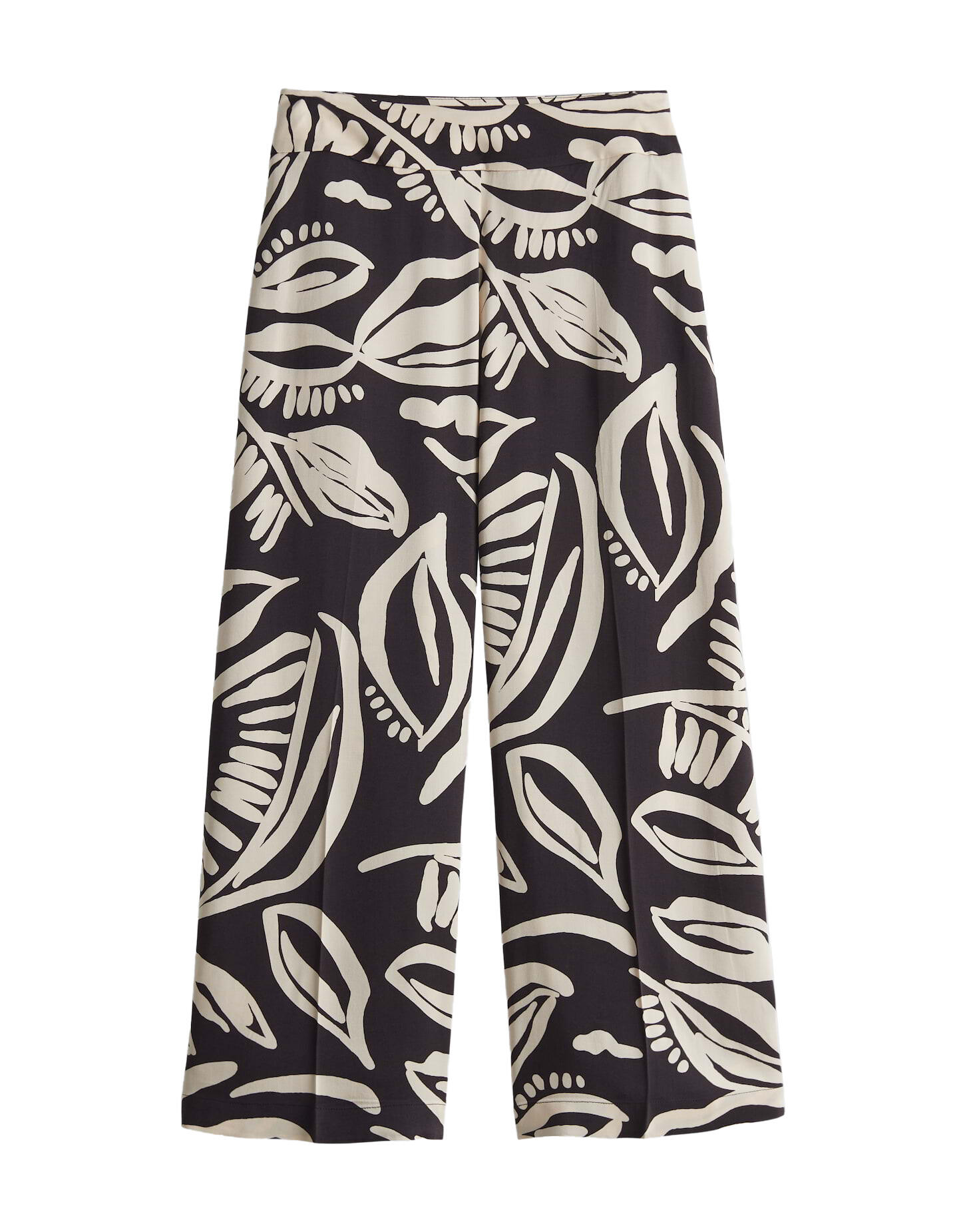 Opus - Wide Culotte im Allover Print - Misha tropical beige/braun - Gr. - 34 von Opus