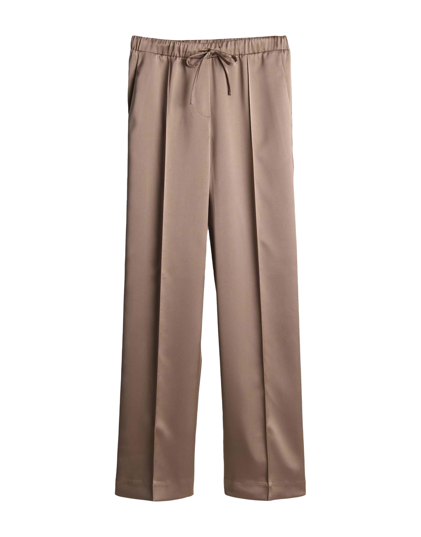 Opus - Wide Leg Pants aus Satin - Melane cosmic braun - Gr. - 36 von Opus