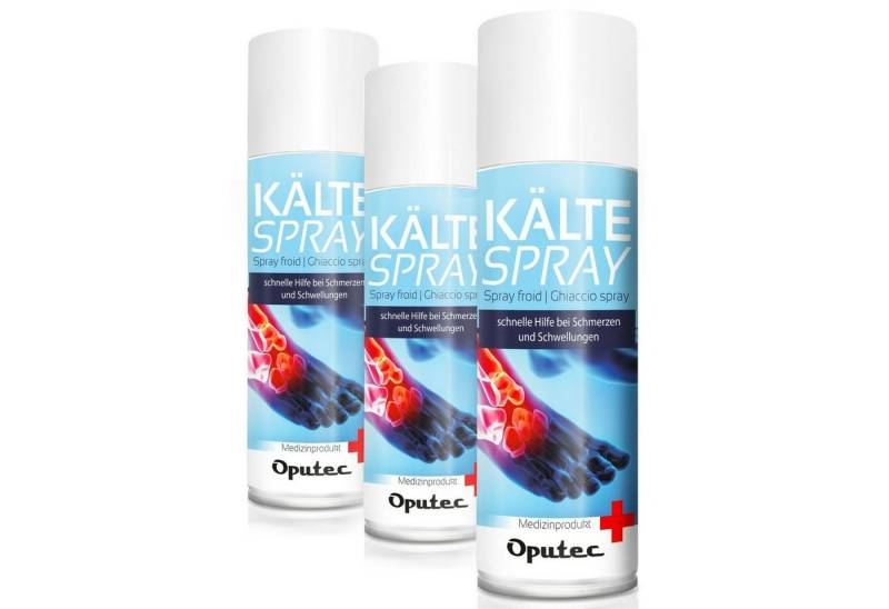 Oputec Erste-Hilfe-Set 3 x 400ml Oputec Kältespray Klassisch - Erste-Hilfe Kühlspray Eisspray, (Spar-Set) von Oputec