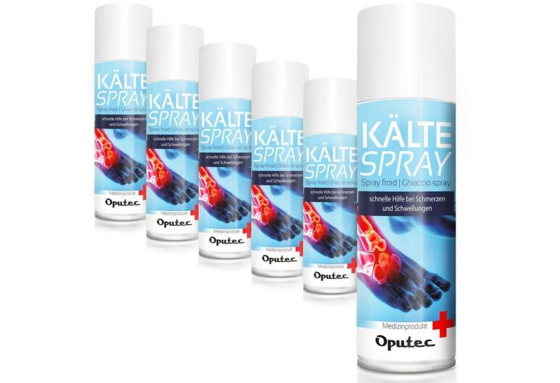 Oputec Erste-Hilfe-Set 6 x 400ml Oputec Kältespray Klassisch - Erste-Hilfe Kühlspray Eisspray, (Spar-Set) von Oputec