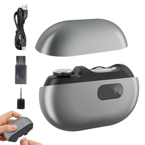 Elektrischer Nagelclipper, automatischer Nageltrimmer, 5,9 x 8,9 x 1,8 cm, Grooming Tool Polishing Funktion, Safe Precise Cutter für Senioren, Kinder und Erwachsene (mehrfarbig) von Opvonxeh