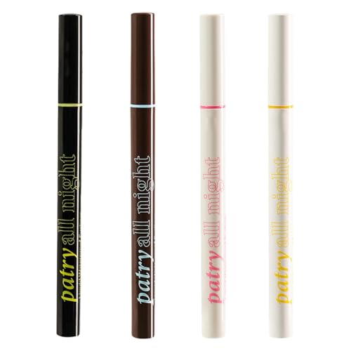 Eyeliner, wasserfest, Smudge Proof, Set mit 4 präzisen Eyelinern, hochpigmentierter Eyeliner, flüssiger Eyeliner für Damen, Make-up, Quick-Drying Waterproof Liquid Liner von Opvonxeh