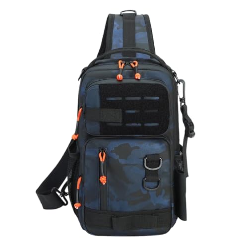 Opvonxeh Fishing Backpack Sling, wasserdicht, tragbar, Schultertasche, 3,94 x 11,81 Zoll, für Shore & Surfen, Reisen, Fischaufbewahrung, Bass, Saltwater Catfish Walleye Camping und Anfänger, blau, Se Opvonxeh Fishing Backpack Sling, wasserdicht, tragbar, Schultertasche, 3,94 x 11,81 Zoll, für Shore & Surfen, Reisen, Fischaufbewahrung, Bass, Saltwater Catfish Walleye Camping und Anfänger, blau, Se von Opvonxeh