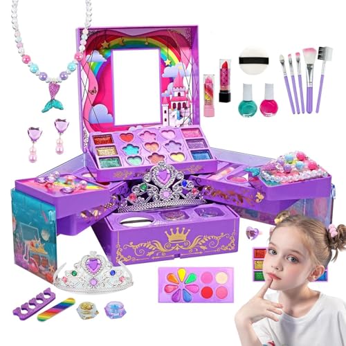 Pretend Makeup Kit, Kinder-Spielzeug, Make-up-Toys, Kinder-Make-up-Set, Princess Makeup Kit, Toy Makeup Set, Makeup Toys für Kinder, Play Makeup Dresser, Pretend Play Makeup Set, Kinder Kosmetik Set von Opvonxeh