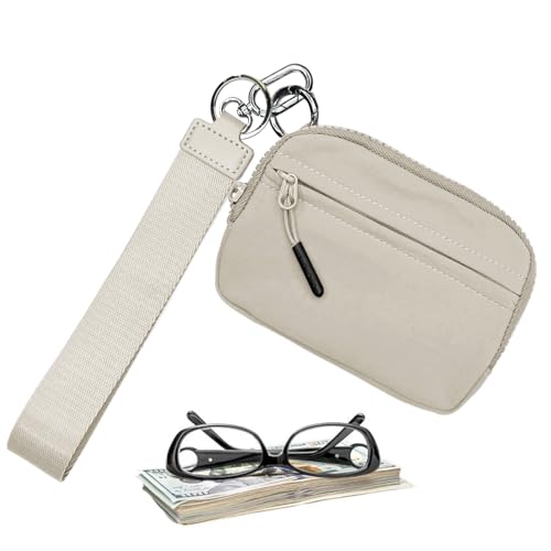 Wristlet Wallet, Credit Card Holder, Waterproof Nylon Coin Purse, Compact Key Ring Accessory with Hand Strap, Secure Storage for Women’s Equipment and Daily Use von Opvonxeh