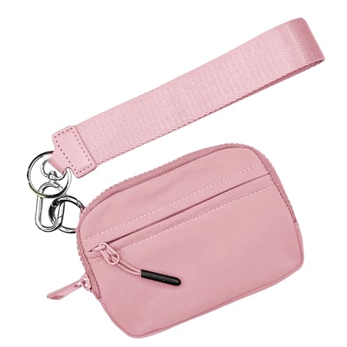 Wristlet Wallet, Credit Card Holder, Waterproof Nylon Coin Purse, Compact Key Ring Accessory with Hand Strap, Secure Storage for Women’s Equipment and Daily Use von Opvonxeh