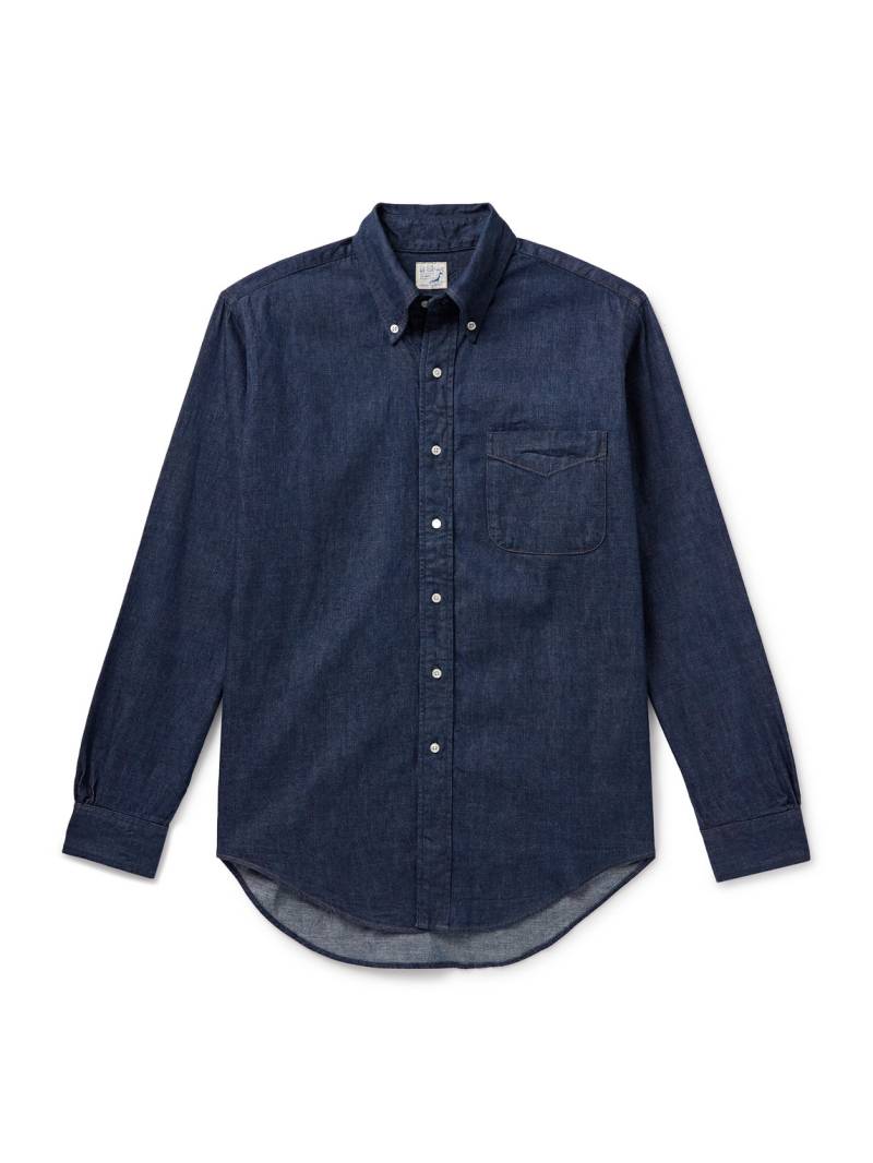 OrSlow - Button-Down Collar Denim Shirt - Men - Blue - 5 von OrSlow