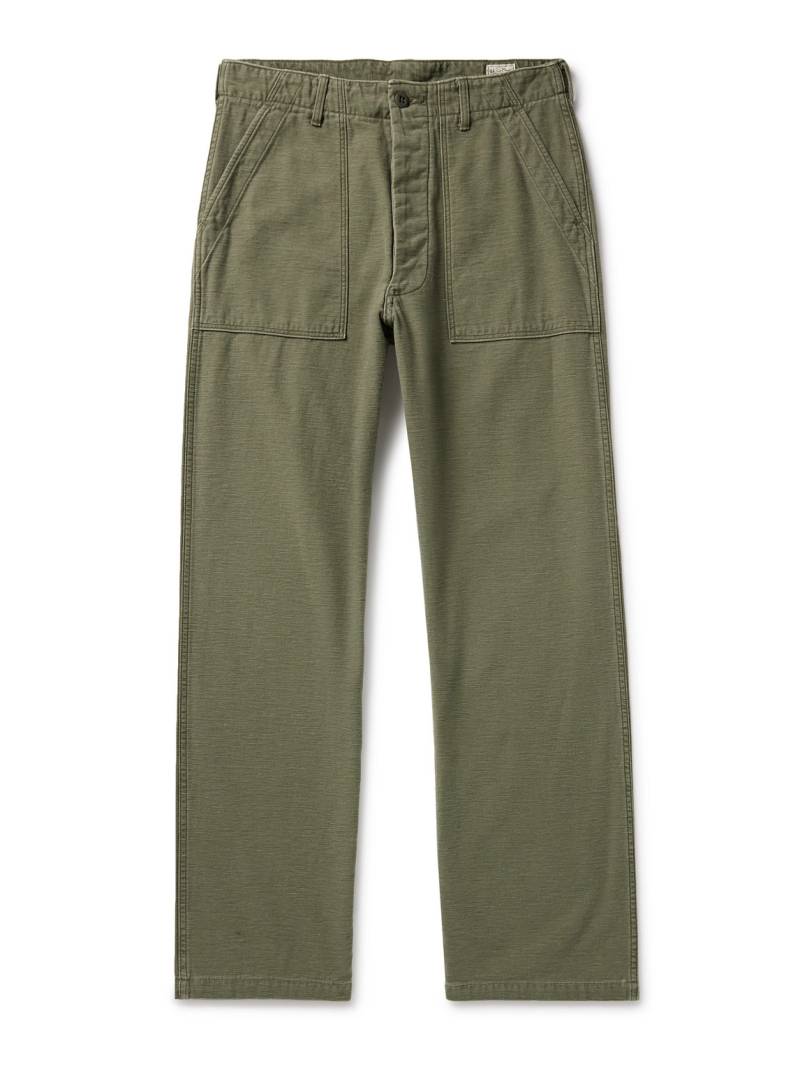 OrSlow - Fatigue Straight-Leg Cotton-Sateen Trousers - Men - Green - 4 von OrSlow