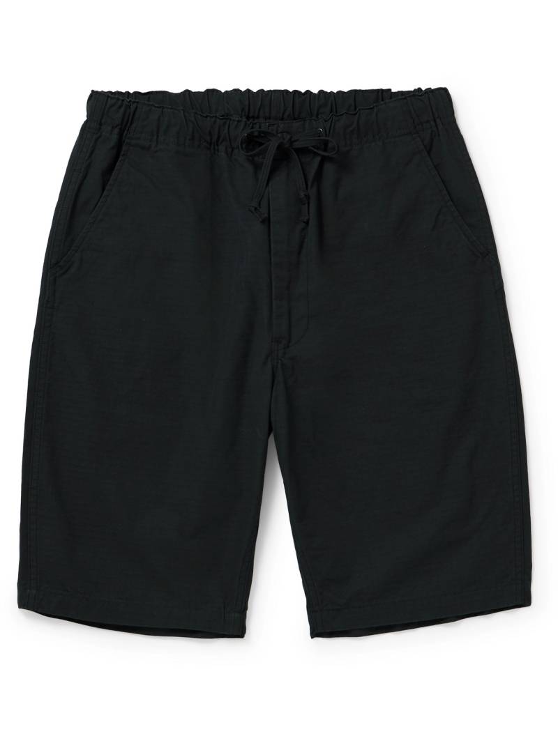 OrSlow - New Yorker Straight-Leg Cotton-Ripstop Drawstring Shorts - Men - Black - 3 von OrSlow