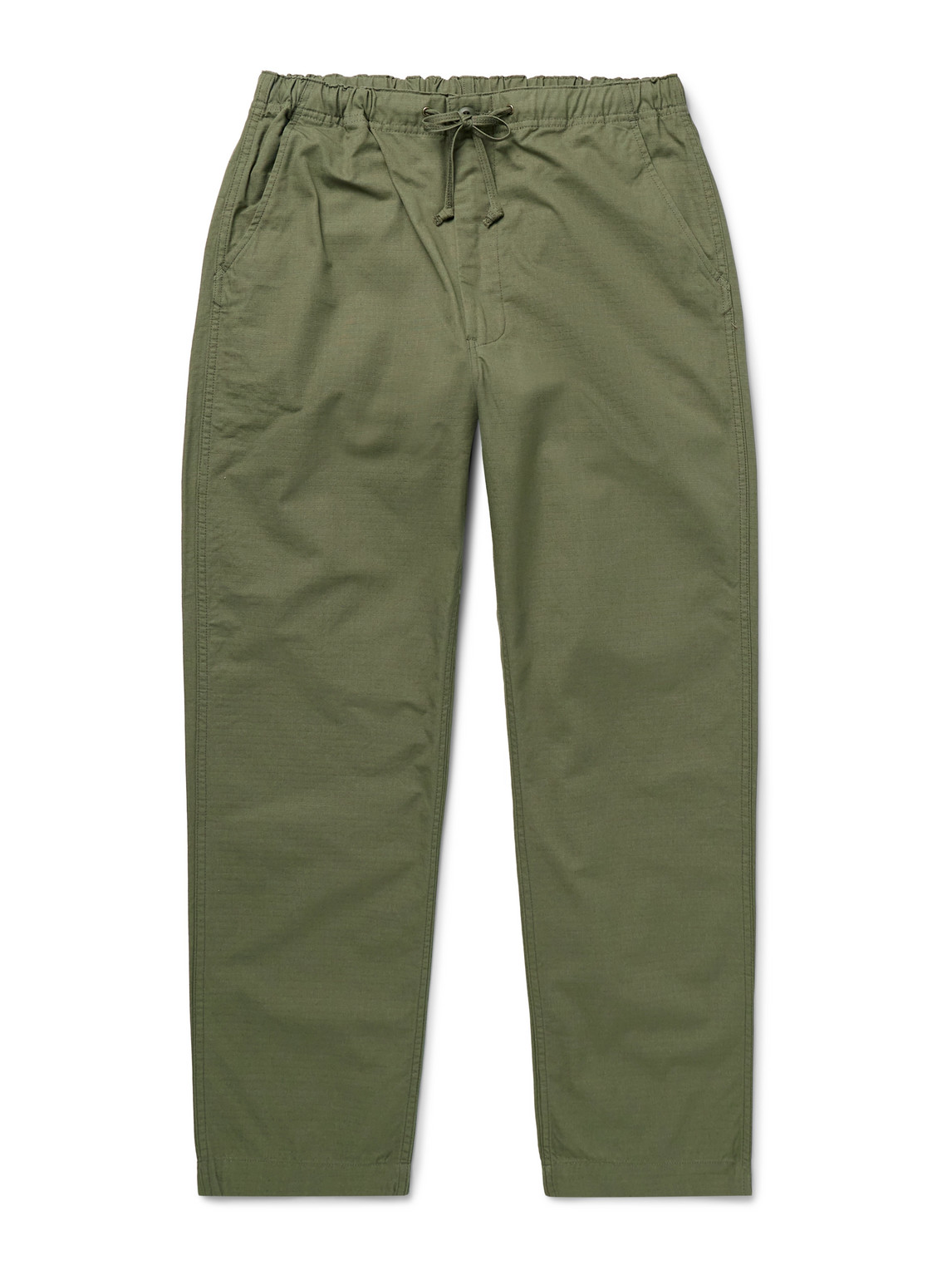 OrSlow - New Yorker Straight-Leg Cotton-Ripstop Drawstring Trousers - Men - Green - 4 von OrSlow