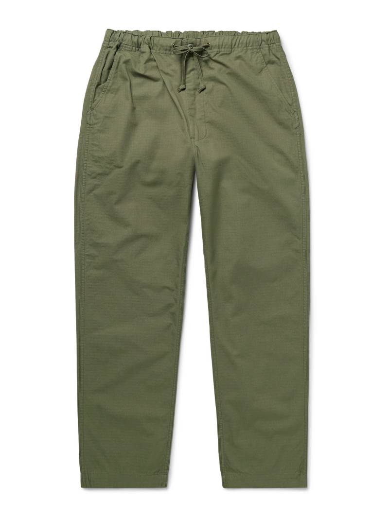 OrSlow - New Yorker Straight-Leg Cotton-Ripstop Drawstring Trousers - Men - Green - 5 von OrSlow