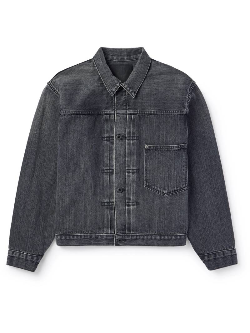 OrSlow - Type 1 Washed Selvedge Denim Jacket - Men - Black - 5 von OrSlow