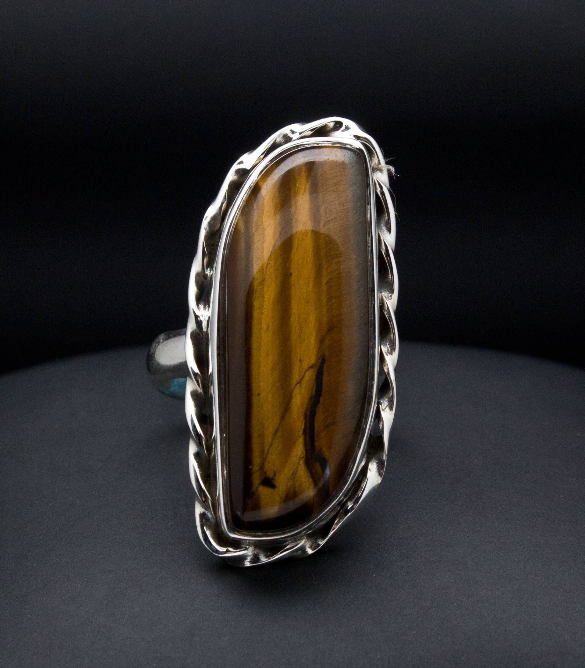 sterling Silber Gelb Tigerauge Ring Größe 5 sterling Silber Gelb Tigerauge Ring Größe 5 von OracleFineJewelry