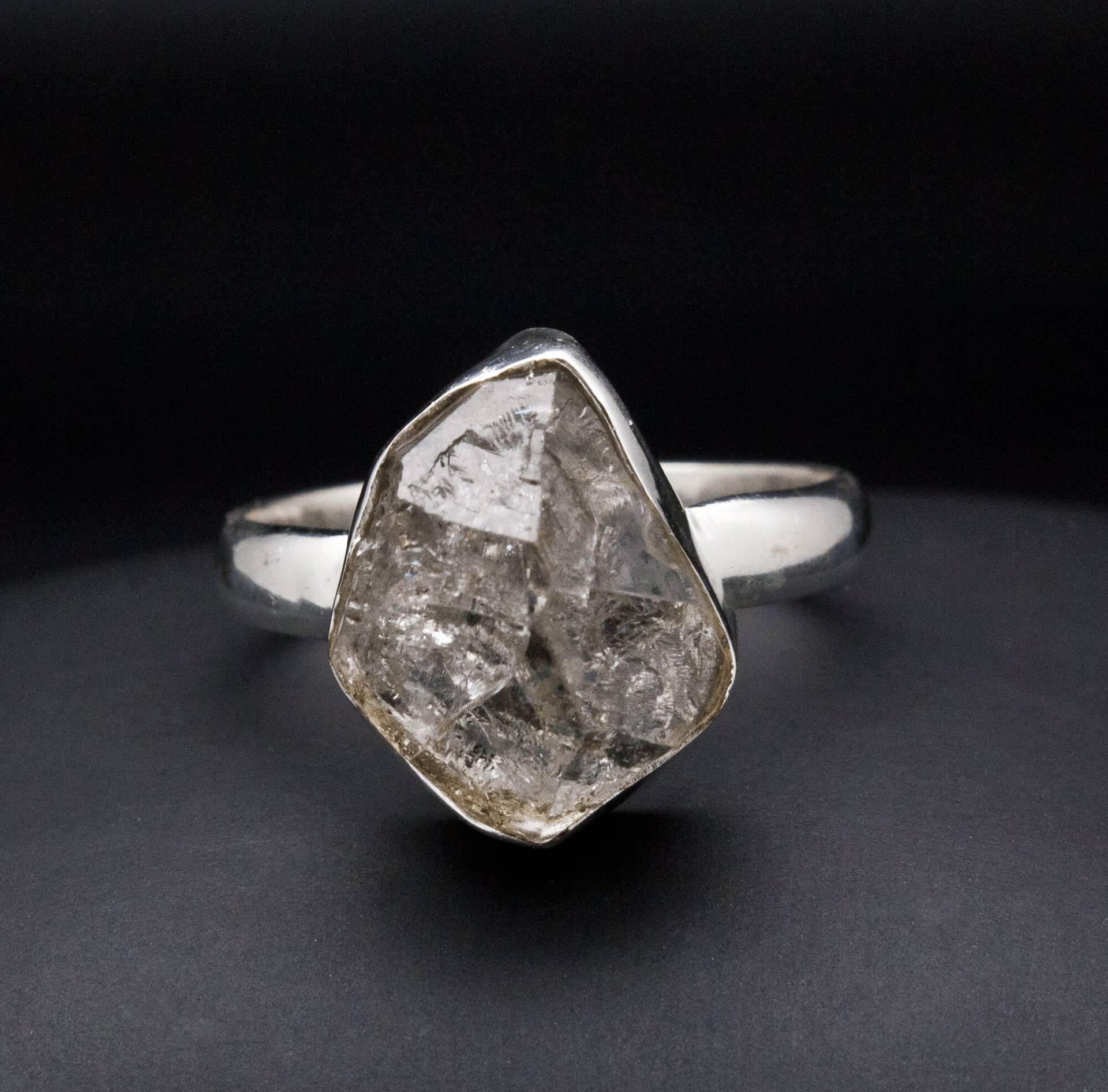 sterling Silber Herkimer Diamant Ring Gr. 10 von OracleFineJewelry