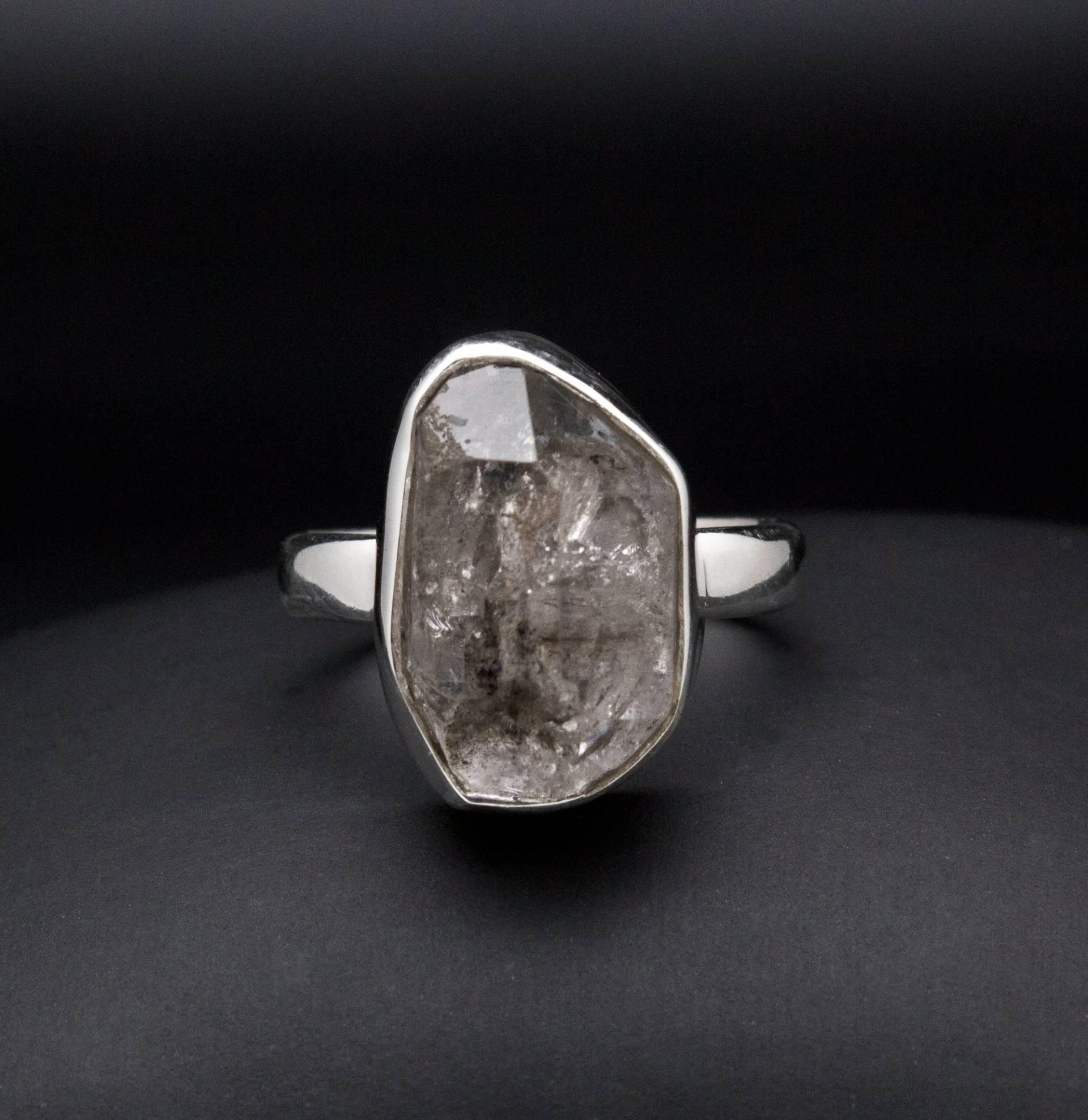 sterling Silber Herkimer Diamant Ring Gr. 7 von OracleFineJewelry