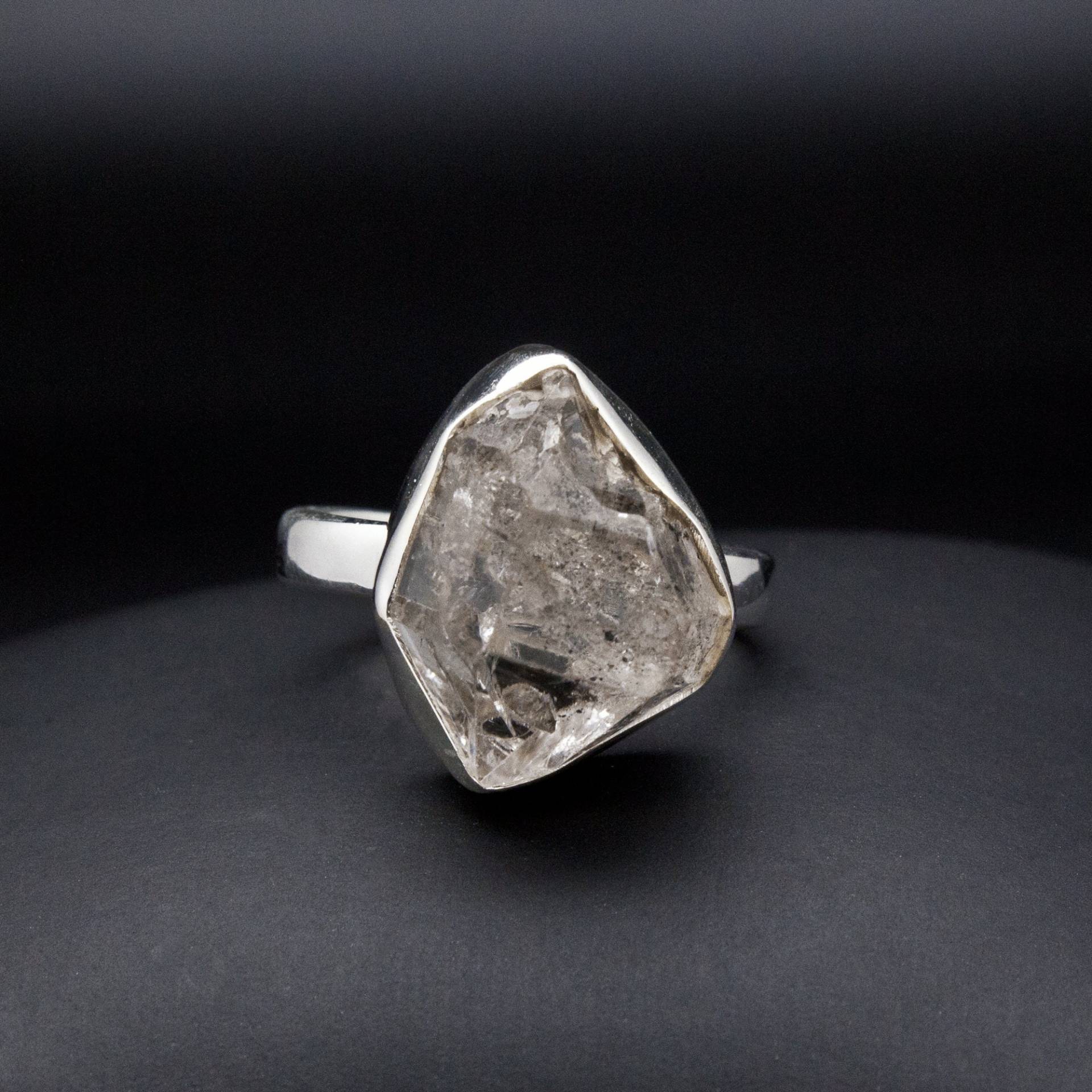 sterling Silber Herkimer Diamant Ring Gr. 7 von OracleFineJewelry