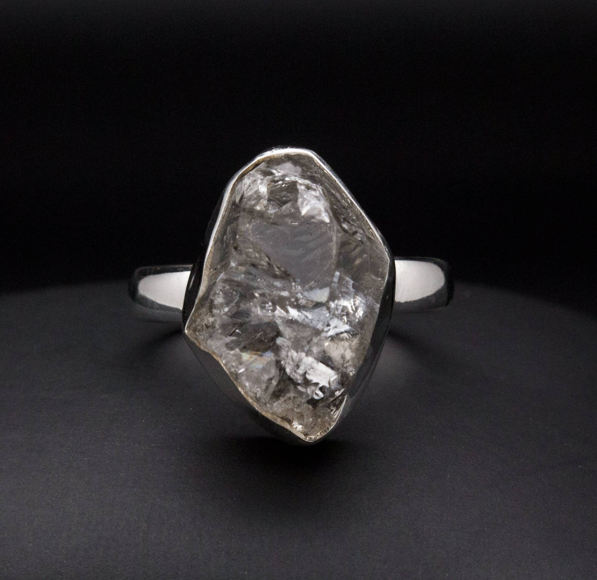 sterling Silber Herkimer Diamant Ring Gr. 8 von OracleFineJewelry