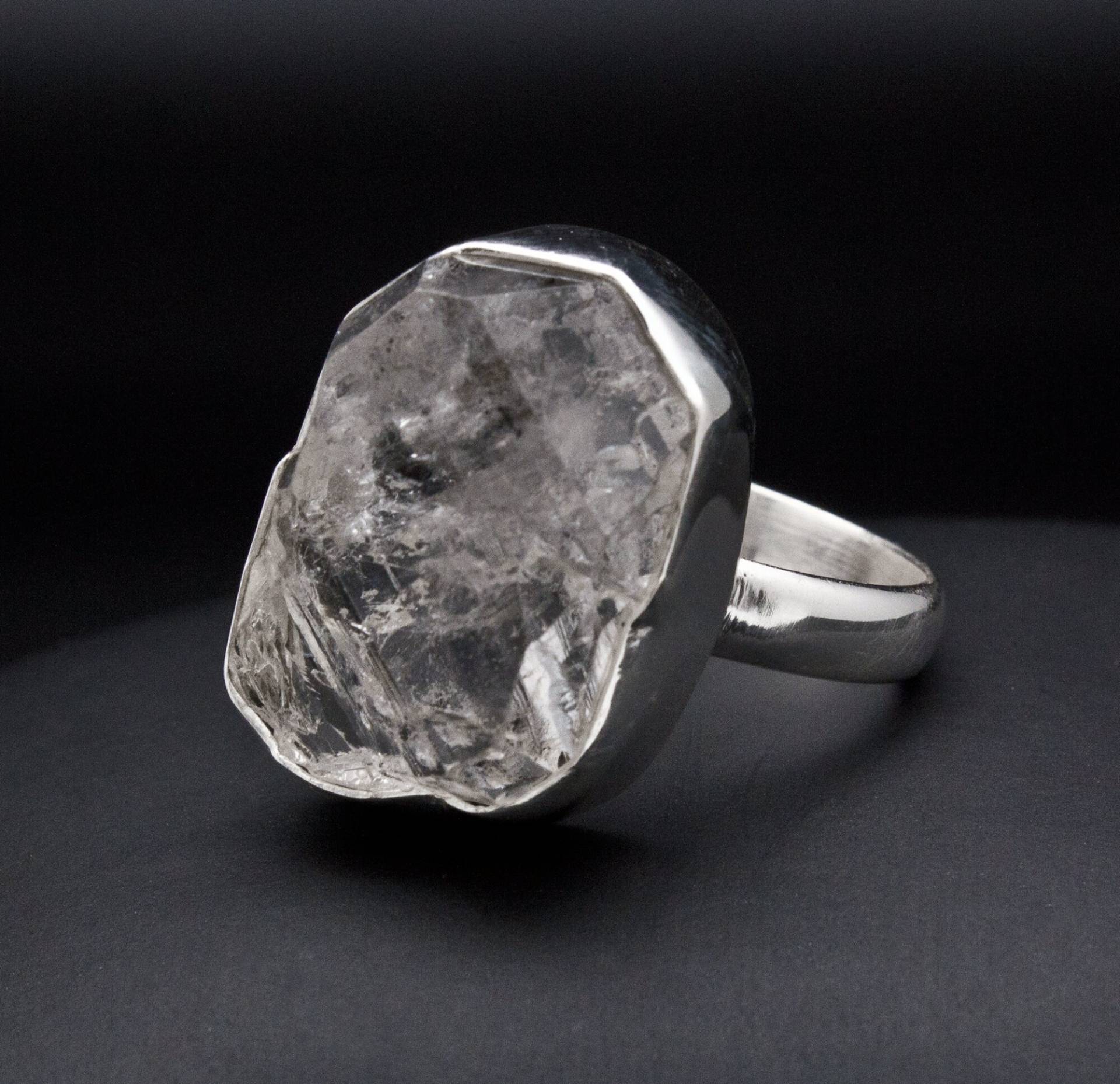 sterling Silber Herkimer Diamant Ring Gr. 9 von OracleFineJewelry