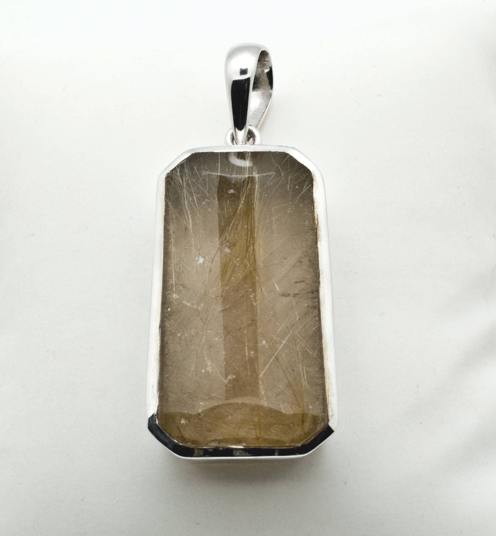 sterling Silber Rutilquarz Anhänger sterling Silber Rutilquarz Anhänger von OracleFineJewelry