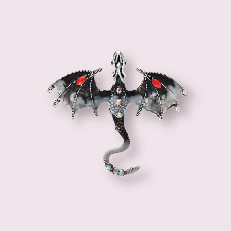 Drachen Emaille Brosche Schwarz Drachen Emaille Brosche Schwarz von Oracleoflumos