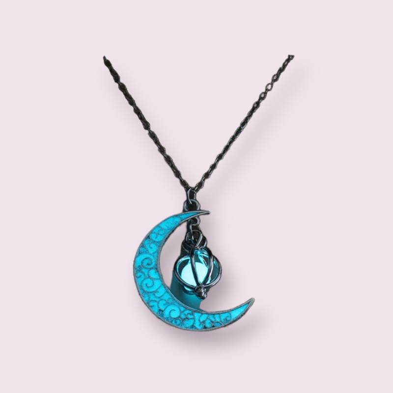 Mond Halskette Hellblau von Oracleoflumos