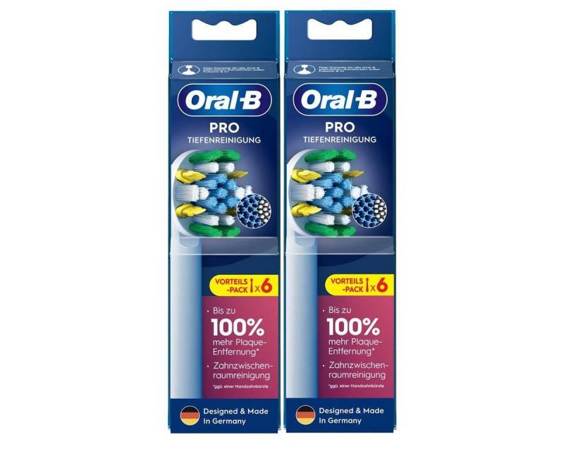 Oral-B Aufsteckbürsten Oral-B Pro Tiefenreinigung Ersatz-Bürstenköpfe 6stk. - Zahnbürste (2er von Oral-B