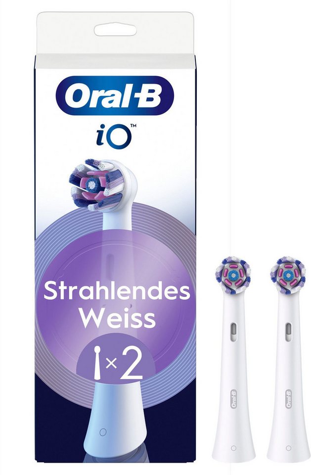 Oral-B Aufsteckbürsten Oral-B iO Strahlendes Weiss, fortschrittliche Plaque-Entfernung, Poliereinsätze zur Zahnaufhellung von Oral-B