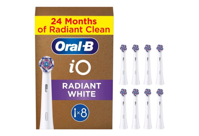Oral-B Aufsteckbürsten Oral-B iO Strahlendes Weiss, fortschrittliche Plaque-Entfernung, Poliereinsätze zur Zahnaufhellung von Oral-B