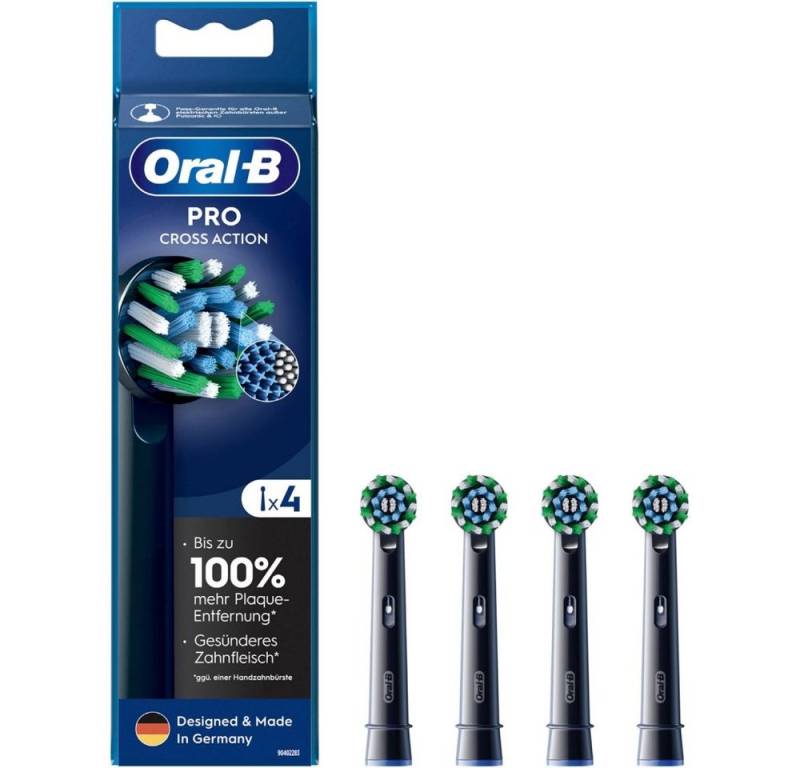 Oral-B Aufsteckbürsten Pro CrossAction 4er - Aufsteckbürsten - schwarz von Oral-B