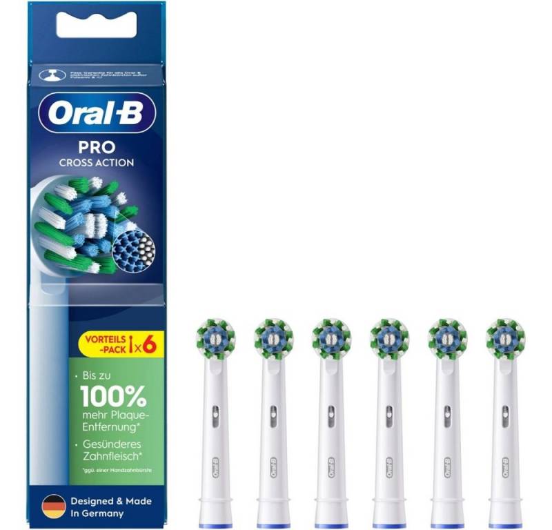 Oral-B Aufsteckbürsten Pro CrossAction 6er - Aufsteckbürsten - weiß von Oral-B