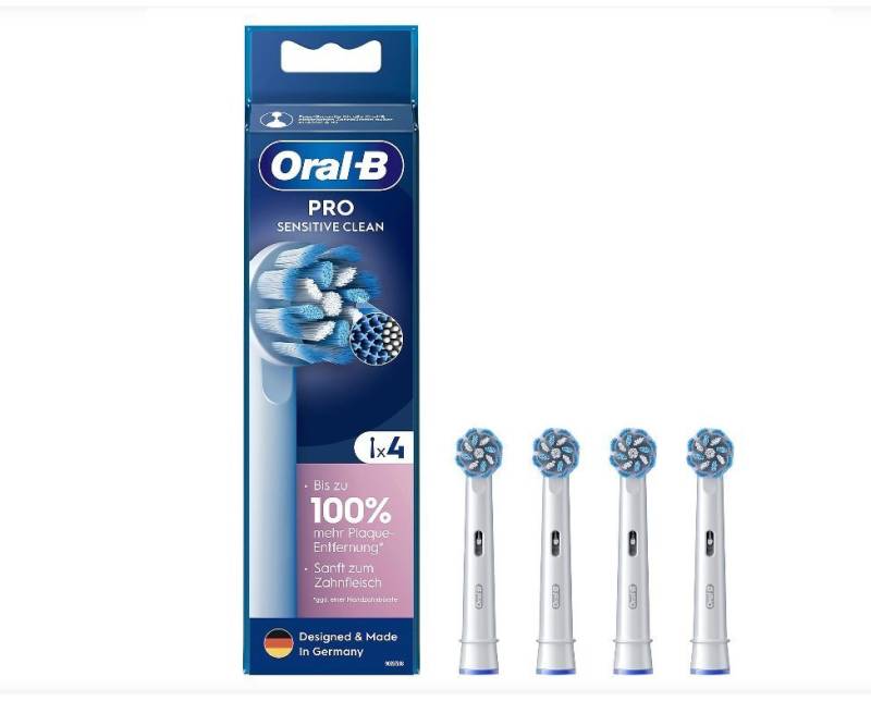 Oral-B Aufsteckbürsten Pro Sensitive Clean, X-förmige Borsten, 4 Stück von Oral-B