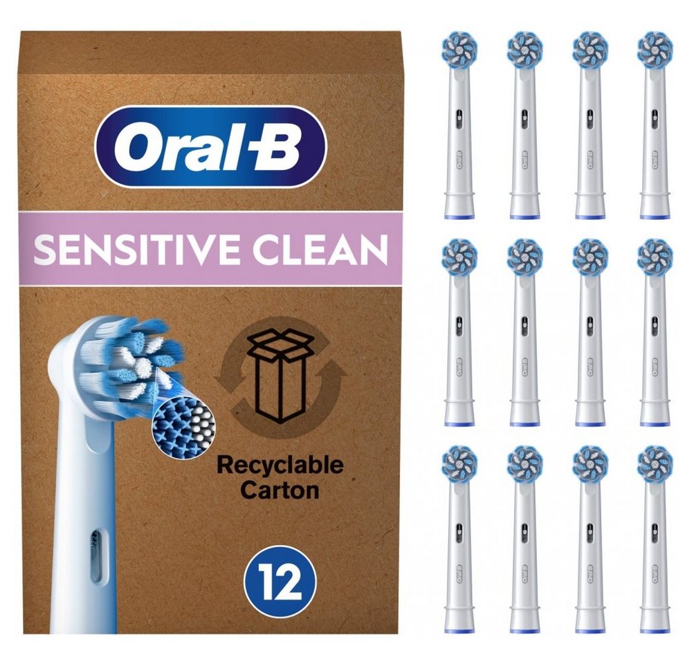 Oral-B Aufsteckbürsten Pro Sensitive Clean 12er - Aufsteckbürsten - weiß von Oral-B