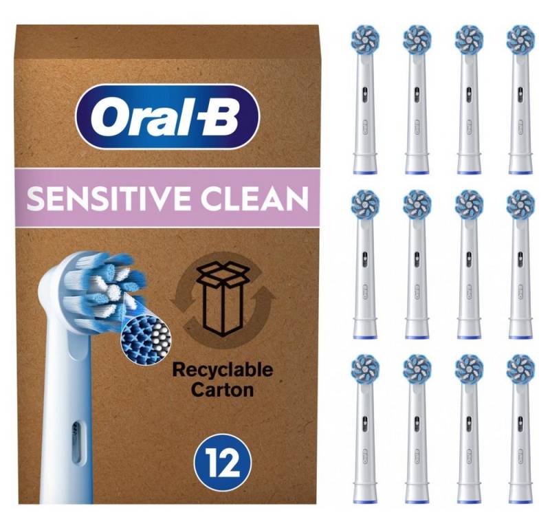 Oral-B Aufsteckbürsten Pro Sensitive Clean 12er - Aufsteckbürsten - weiß von Oral-B